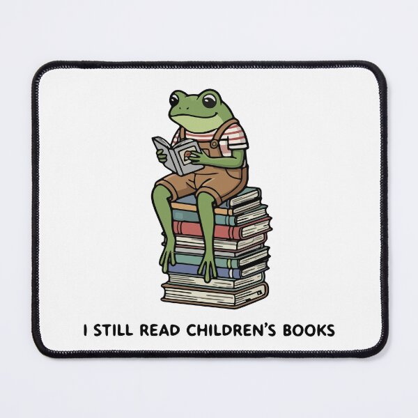 Item preview, Cute Frog Reading Children's Books Nostalgic Kidlit Teacher designed and sold by Floomart.