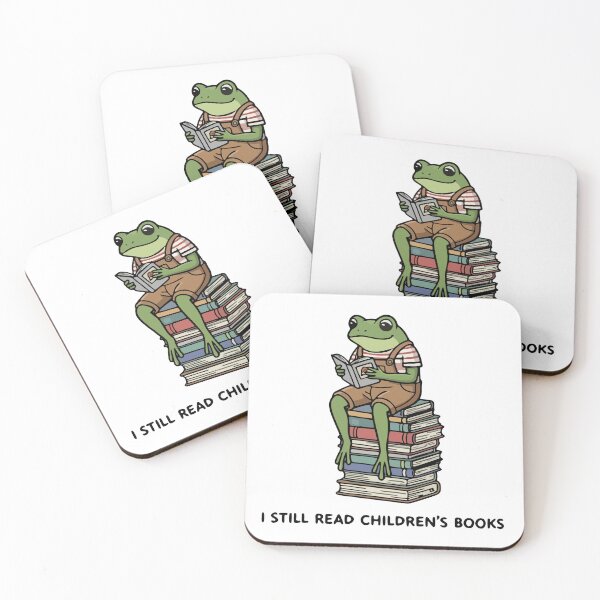 Item preview, Cute Frog Reading Children's Books Nostalgic Kidlit Teacher designed and sold by Floomart.