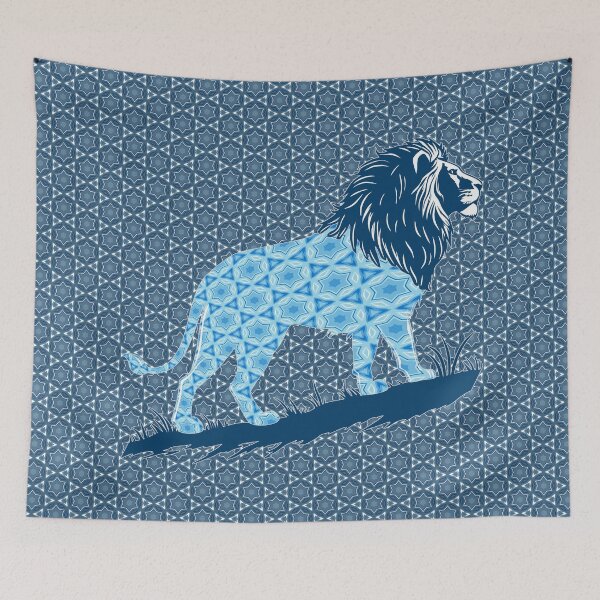 Item preview, Star of David, Pattern 2, Lion of Judah - Blue. designed and sold by UltraQuirky.