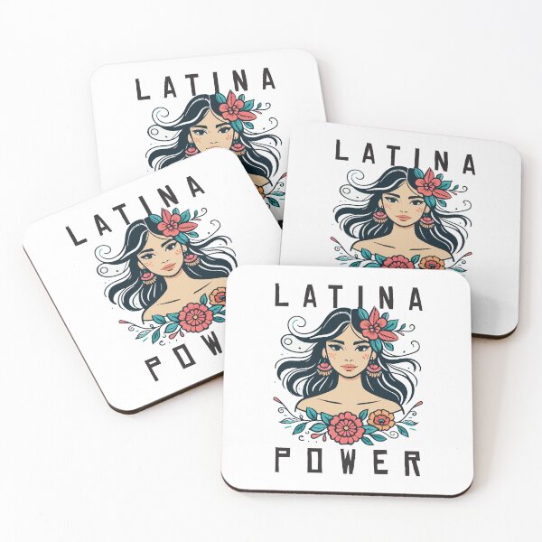 Item preview, Latina Power – Floral Portrait of a Strong and Beautiful Spanish Girl designed and sold by Suzy Perez Art.