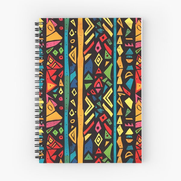 Item preview, African-Style Yellow-Orange, Red, Blue Geometric Pattern designed and sold by DEC02.