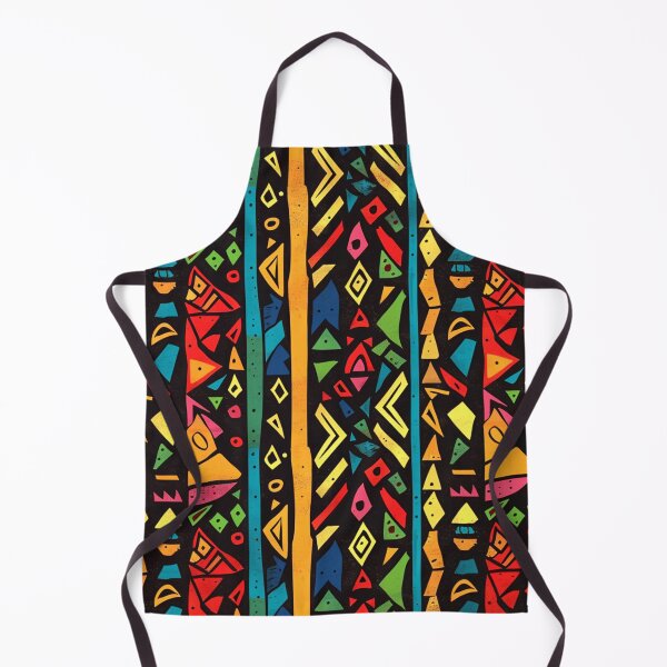 Item preview, African-Style Yellow-Orange, Red, Blue Geometric Pattern designed and sold by DEC02.