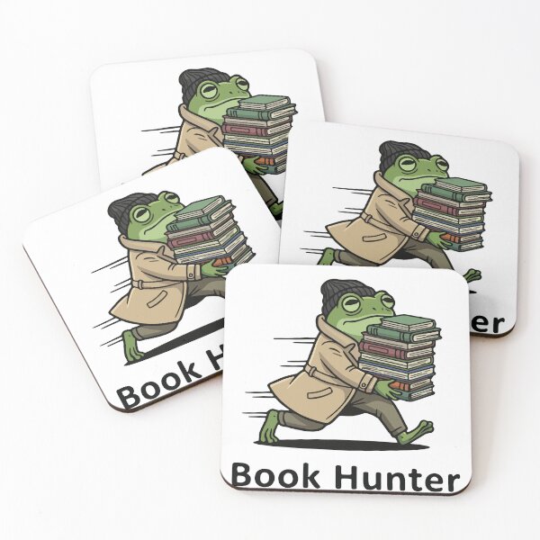 Item preview, Funny Book Hunter Frog Running With Stack of Novels designed and sold by Floomart.