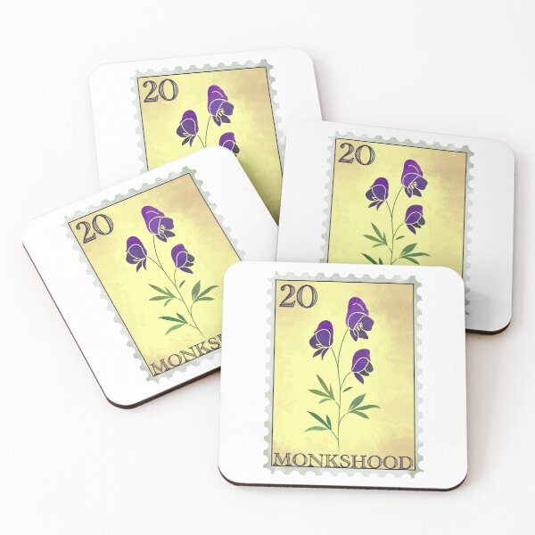 Item preview, Monkshood Flower Stamp designed and sold by Lillilia.