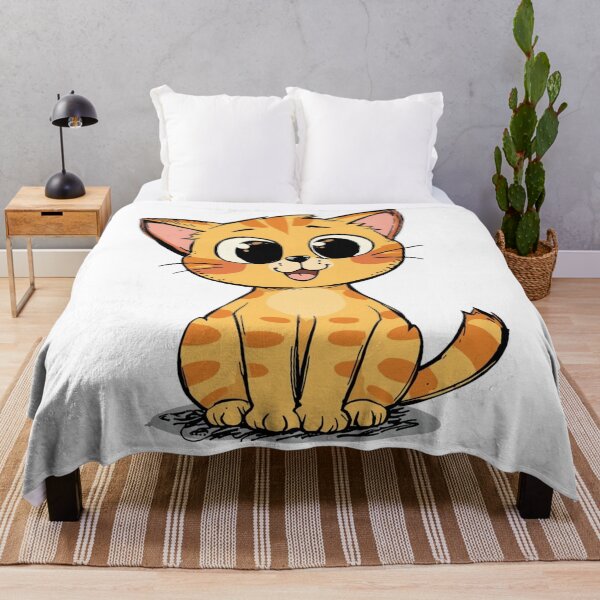 Item preview, Happy Kawaii Ginger Kitten | Adorable Orange Tabby Cat Illustration designed and sold by SlomianyPisarz.