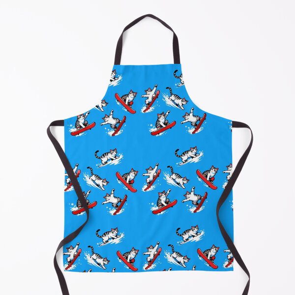 Item preview, Snowboarding Cat Action Seamless Pattern designed and sold by Uglyandcute.