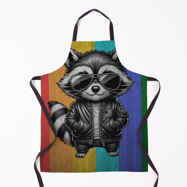Item preview, Raccoon in leather jacket designed and sold by One-Hand-Made.
