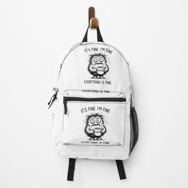 Item preview, It's Fine I'm Fine Everything Is Fine Monster Coffee designed and sold by MJO80.