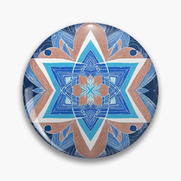 Item preview, Star of David, Pattern 7 - Floral - Dark Blue. designed and sold by UltraQuirky.
