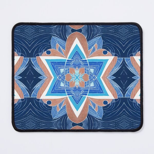 Item preview, Star of David, Pattern 7 - Floral - Dark Blue. designed and sold by UltraQuirky.