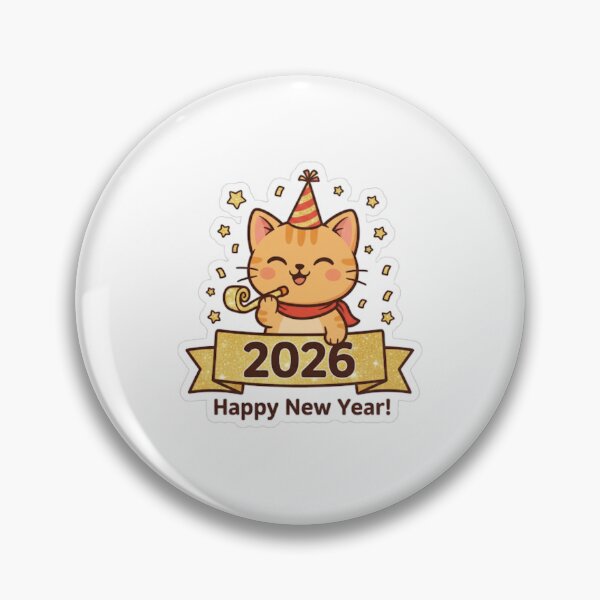 Item preview, Happy New Year 2026 - Cute Celebration Cat designed and sold by StyleLap.