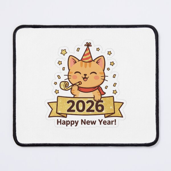 Item preview, Happy New Year 2026 - Cute Celebration Cat designed and sold by StyleLap.