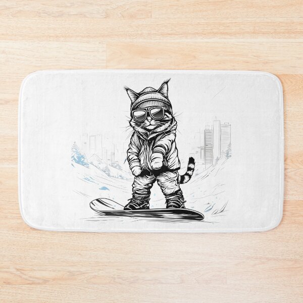 Item preview, Cool Cat Snowboarding Streetwear Illustration designed and sold by Uglyandcute.