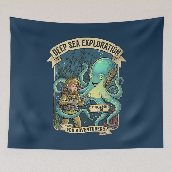 Item preview, Abyssal Allies: The Professor's Deep Sea Discovery designed and sold by AwesomeBeyondLimits.