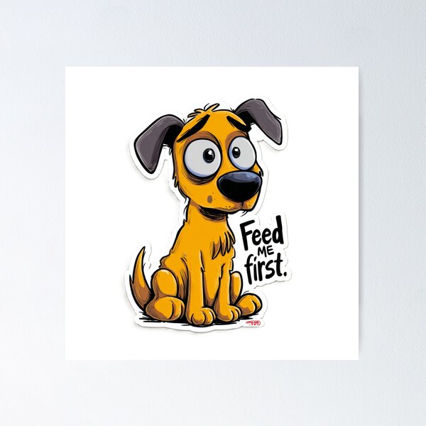 Item preview, Feed Me First Funny Dog designed and sold by Kat's Design Hub.