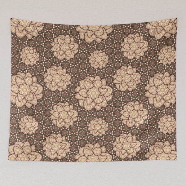 Item preview, Star of David, Pattern 2, Floral - Light Beige. designed and sold by UltraQuirky.