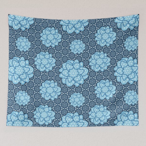 Item preview, Star of David, Pattern 2, Floral - Light Blue. designed and sold by UltraQuirky.