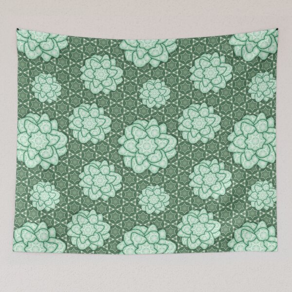 Item preview, Star of David, Pattern 2, Floral - Light Green. designed and sold by UltraQuirky.