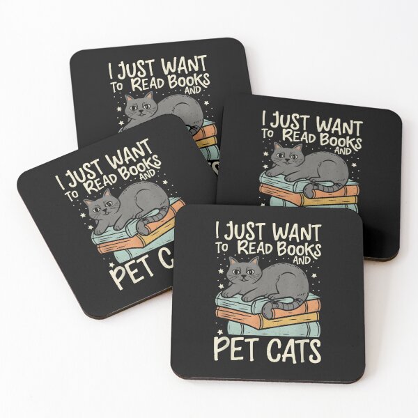 Item preview, I Just Want To Read Books And Pet Cats Funny Cat Lover designed and sold by ChestOutLoud.