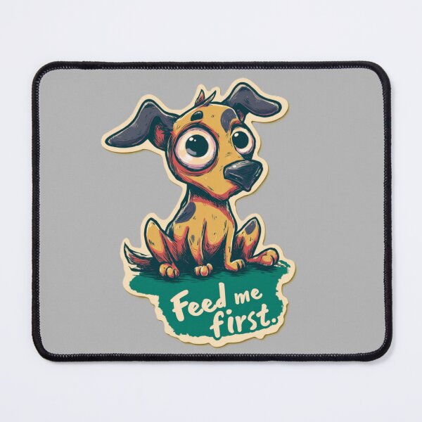 Item preview, Hungry Dog Funny Illustration designed and sold by Kat's Design Hub.