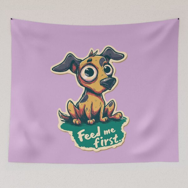 Item preview, Hungry Dog Funny Illustration designed and sold by Kat's Design Hub.