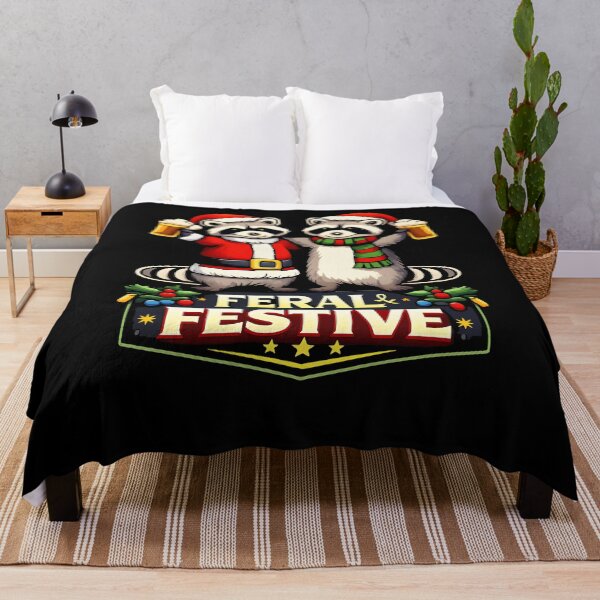 Item preview, Feral & Festive – Christmas Raccoon Holiday Design | Funny Holiday Shirt & Sticker Art designed and sold by sssweetness.