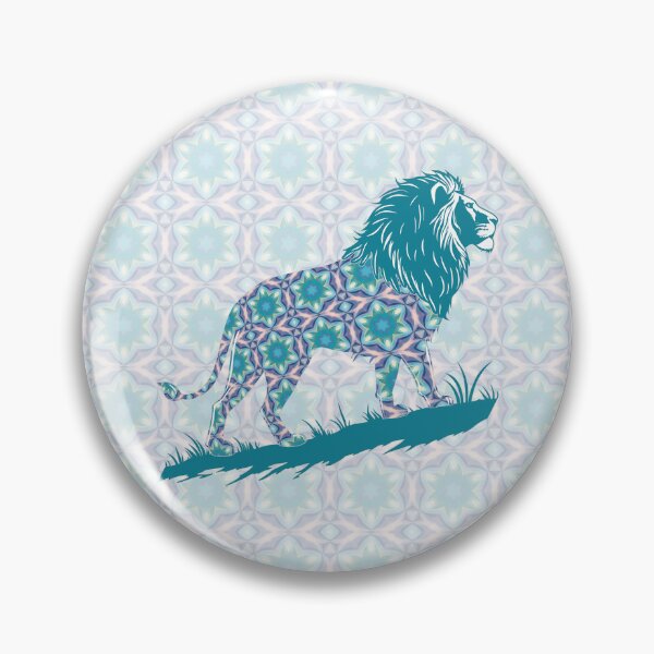 Item preview, Star of David, Pattern 8, Lion of Judah - Turquoise. designed and sold by UltraQuirky.