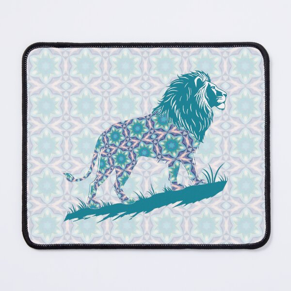 Item preview, Star of David, Pattern 8, Lion of Judah - Turquoise. designed and sold by UltraQuirky.