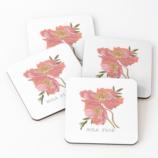 Item preview, Hola Flor – Minimal Floral Spanish Typography Design designed and sold by TalkTee Me.