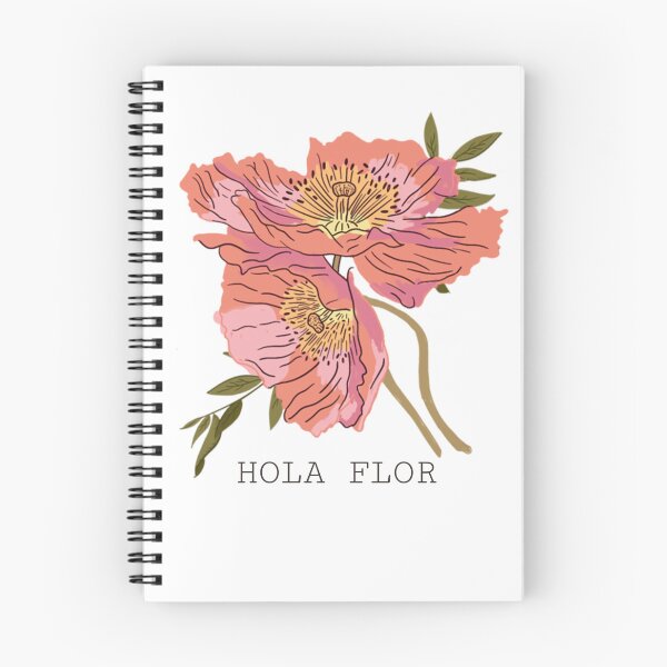Item preview, Hola Flor – Minimal Floral Spanish Typography Design designed and sold by TalkTee Me.