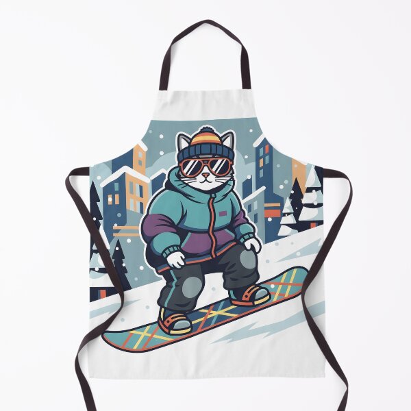 Item preview, Cool Cat Snowboarding Streetwear Illustration designed and sold by Uglyandcute.