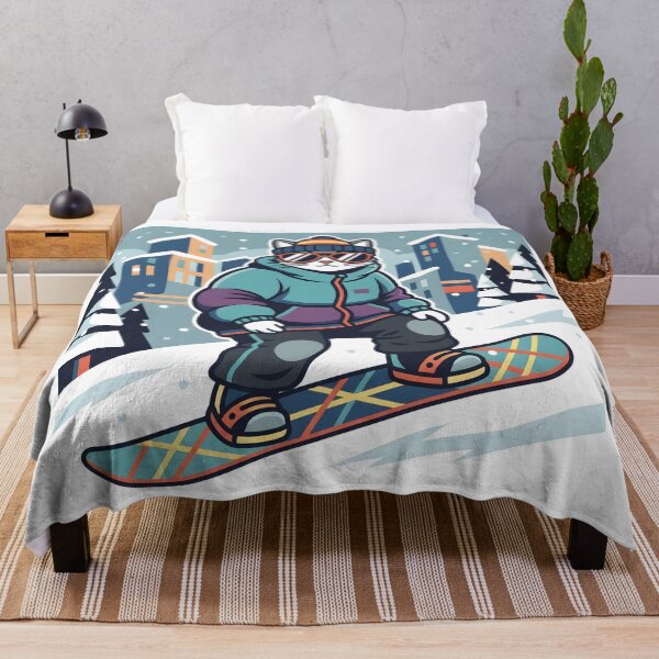 Item preview, Cool Cat Snowboarding Streetwear Illustration designed and sold by Uglyandcute.