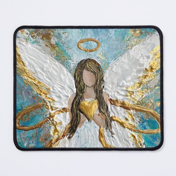 Item preview, Guardian angel holding a gold heart designed and sold by Roy & Tiffany.