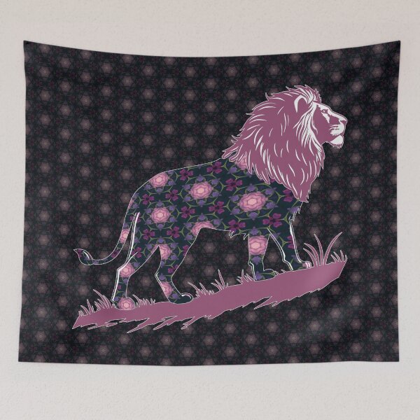 Item preview, Star of David, Pattern 20, Lion of Judah - Pink. designed and sold by UltraQuirky.