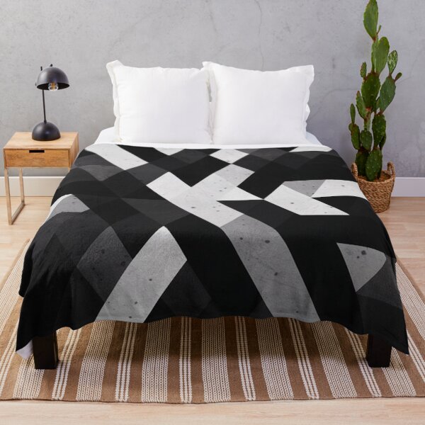 Item preview, Black White Gray Geometric Abstract designed and sold by Ed & Harmony.