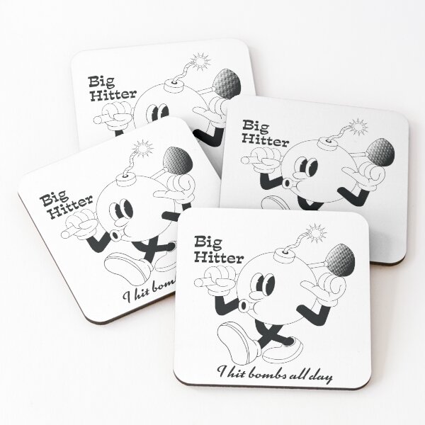 Item preview, Long Hitter Retro Golf Mascot (Black) designed and sold by wilcoxm19.