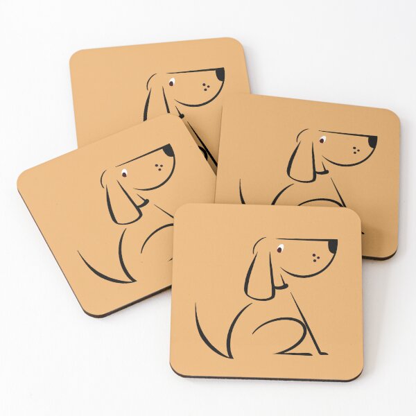 Item preview, Quiet Dog – Minimal Line Illustration designed and sold by Sklines Art | Mrz Danelli.