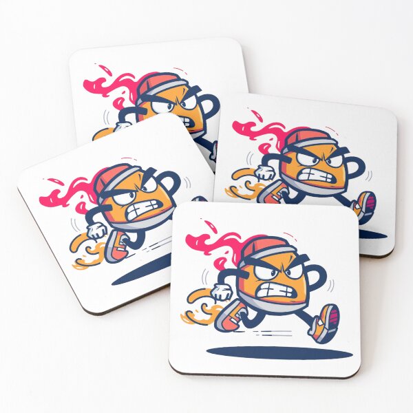 Item preview, Angry Speed Runner | Fierce Orange Athletic Mascot Cartoon Art designed and sold by SlomianyPisarz.