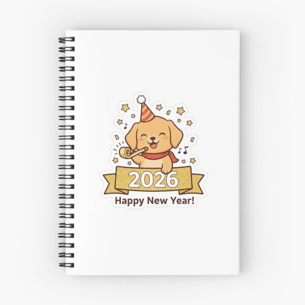 Item preview, Happy New Year 2026 Dog - Cute Golden Retriever Party designed and sold by StyleLap.