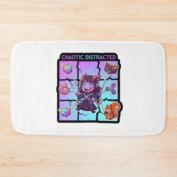 Item preview, Chaotic Distracted: D&D RPG Tiefling Alignment designed and sold by SkinnyFlatWhite.