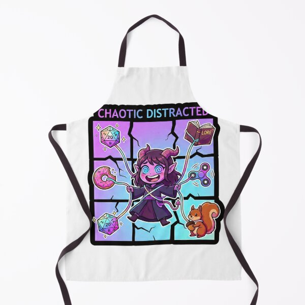 Item preview, Chaotic Distracted: D&D RPG Tiefling Alignment designed and sold by SkinnyFlatWhite.