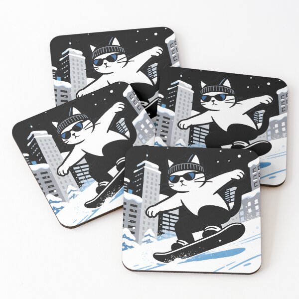 Item preview, Cool Cat Snowboarding Streetwear Illustration designed and sold by Uglyandcute.