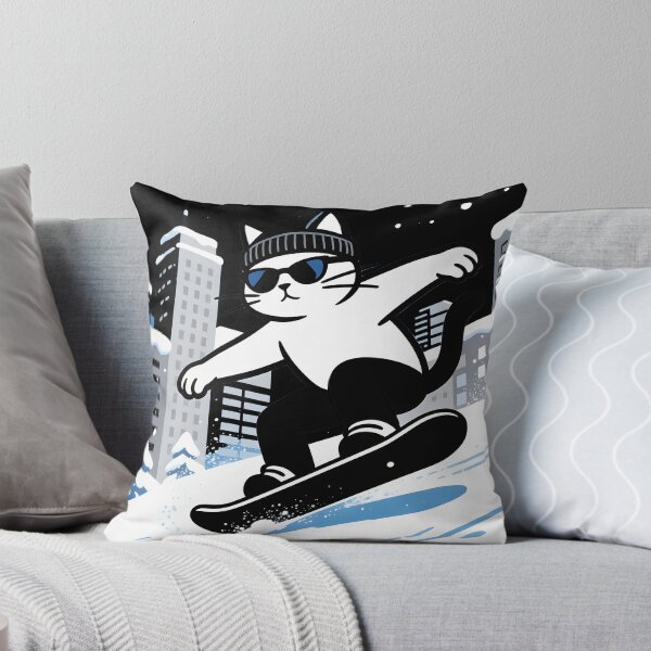 Item preview, Cool Cat Snowboarding Streetwear Illustration designed and sold by Uglyandcute.