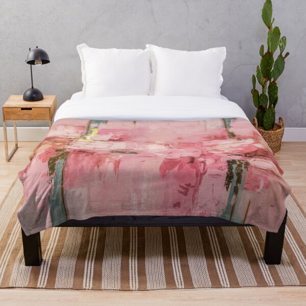 Aperçu de l'œuvre Peinture impressionniste abstraite rose et or créée et vendue par Ed & Harmony.