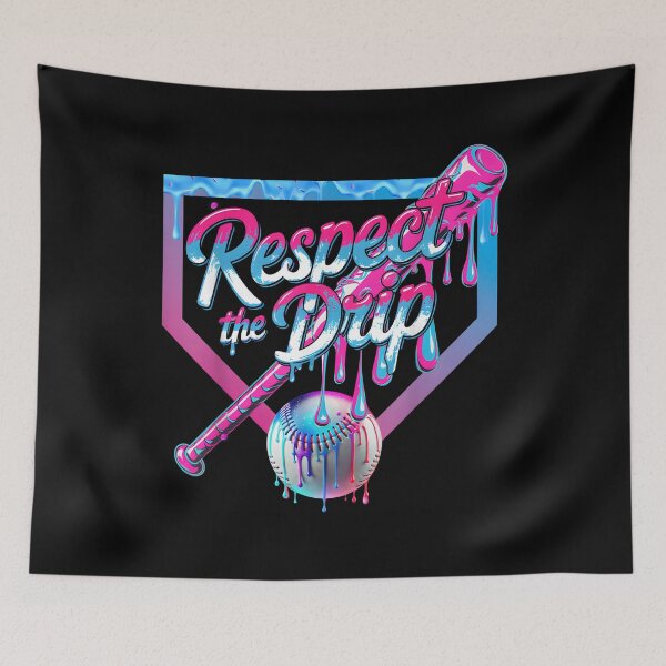 Item preview, Ice Cream Drip Baseball Bat designed and sold by ChestOutLoud.
