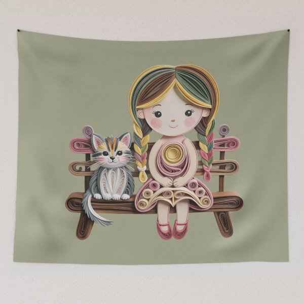 Item preview, Gray kitten,style quilling. designed and sold by elegantpaterns.