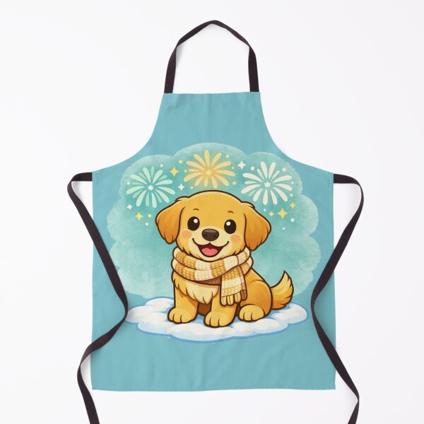 Item preview, Puppy With Fireworks – Cozy New Year Golden Dog Mom Shirt designed and sold by dogmomtees.