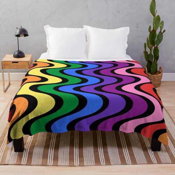 Item preview, Rainbow Pride Groovy 1960s Squiggles designed and sold by BeJolley.