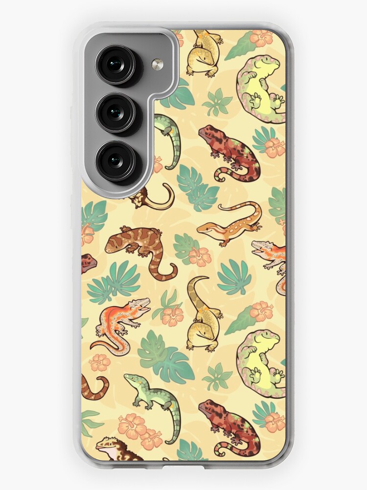 Thumbnail 1 of 4, Samsung Galaxy Phone Case, Gecko family in yellow designed and sold by Colordrilos.