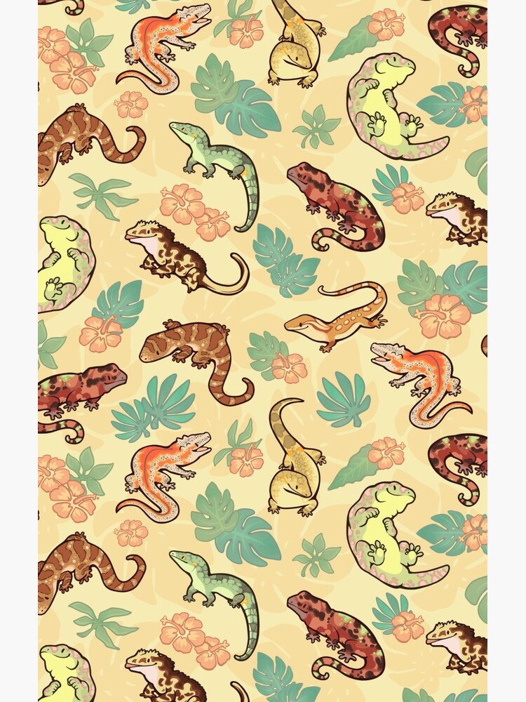 Thumbnail 4 of 4, Samsung Galaxy Phone Case, Gecko family in yellow designed and sold by Colordrilos.